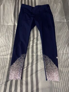 lululemon athletica blue leggings *rare